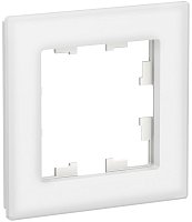 Рамка универсальная Systeme Electric AtlasDesign Nature 1-м. стекло белый